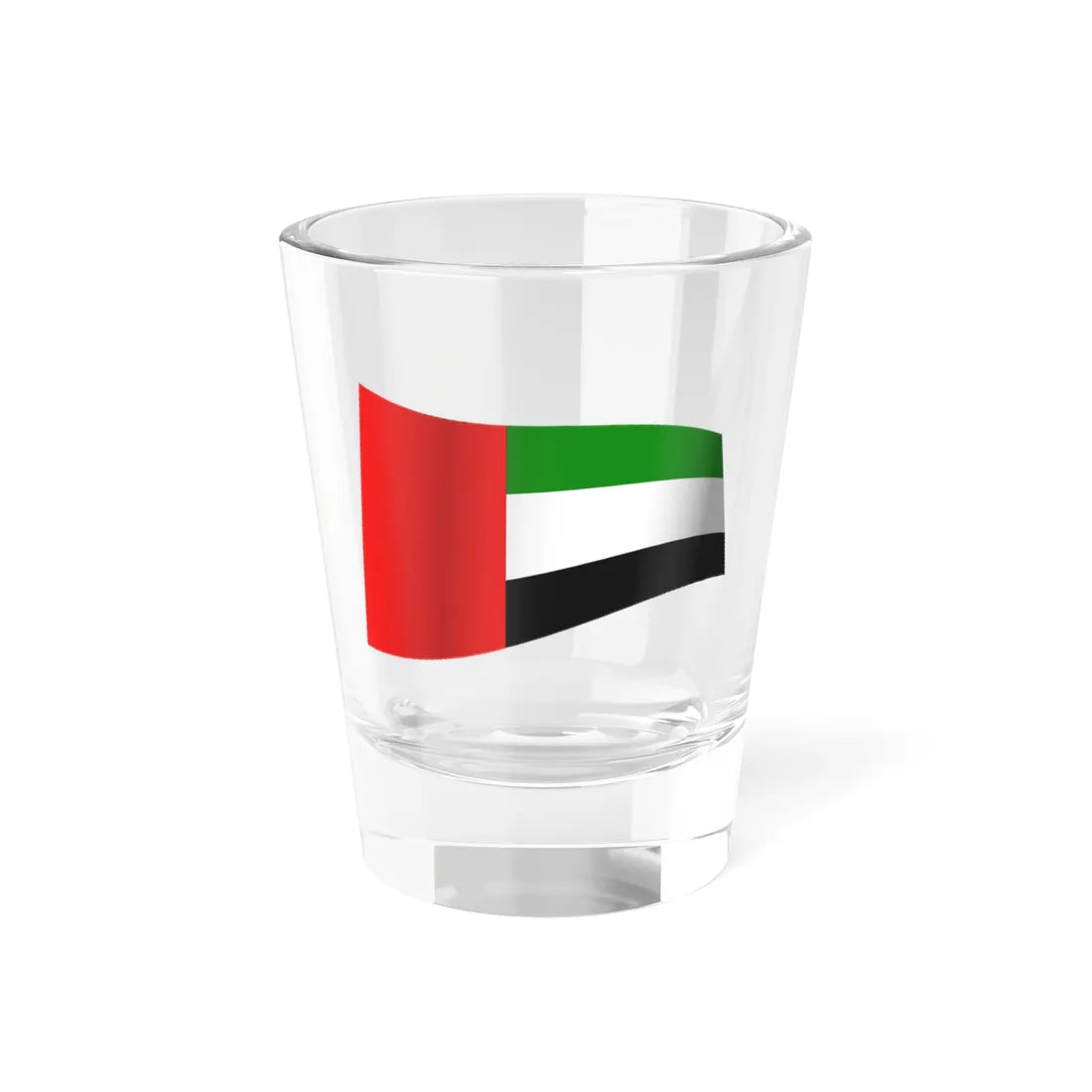 UAE Flag - iconic waving (United Arab Emirates) Shot Glass 1.5oz 1.5oz - Go Mug Yourself