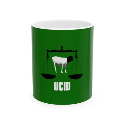 UCID Party Flag  Calanka Xisbiga UCID (Mali) White Coffee Mug 11oz - Go Mug Yourself