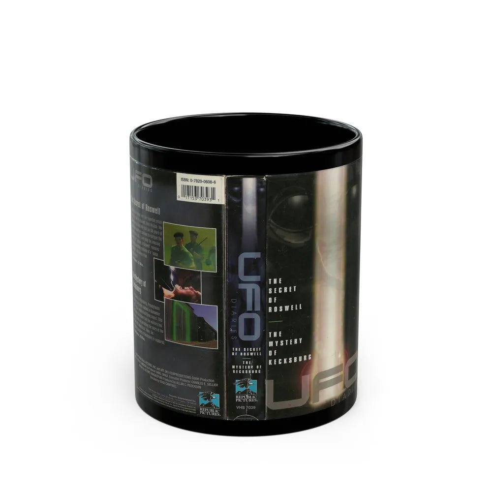 UFO DIARIES (VHS COVER) - Black Coffee Mug-11oz-Go Mug Yourself