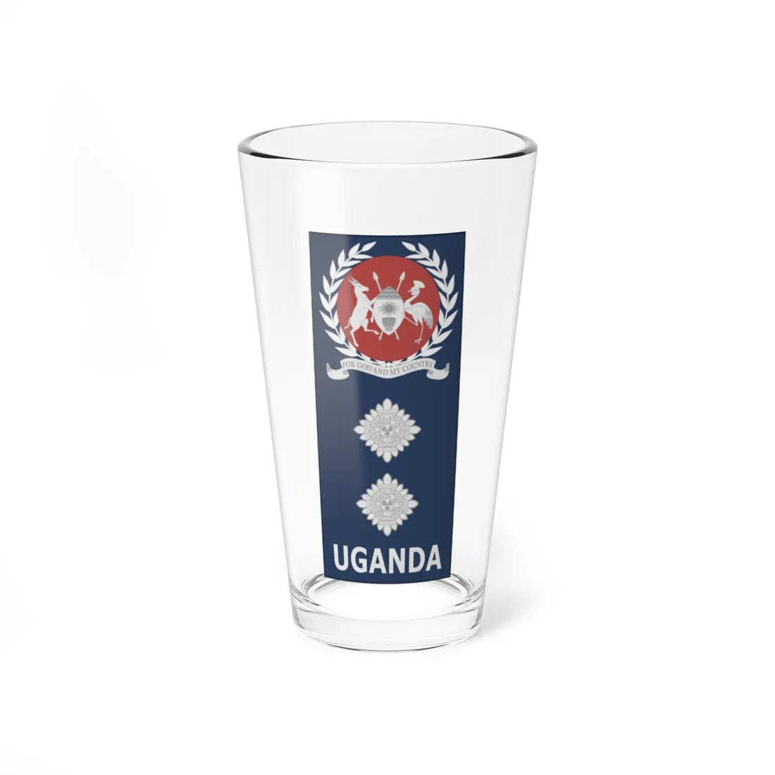 Uganda AirForce OF 5 (Uganda) (Military Rank) Pint Glass 16oz 16oz - Go Mug Yourself