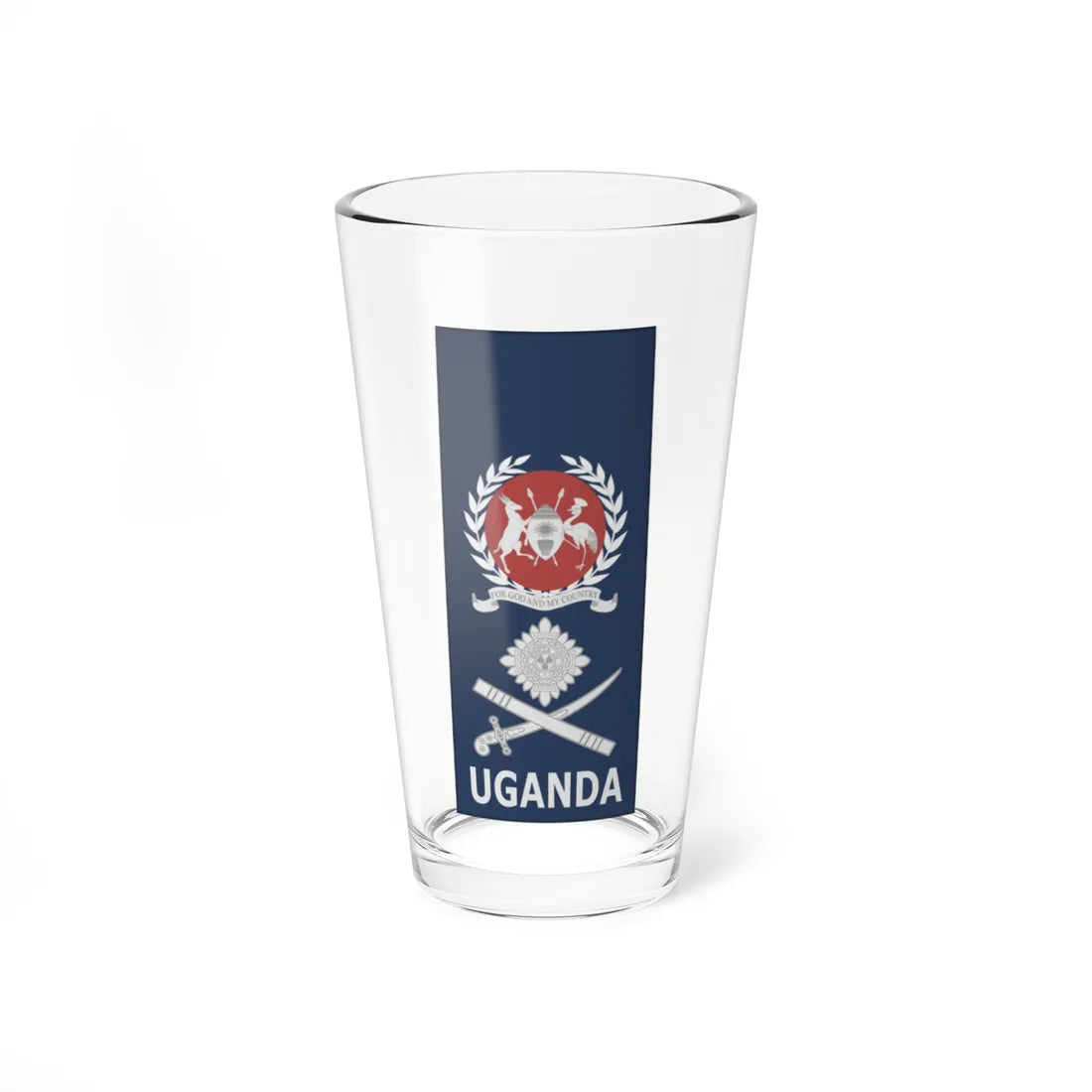 Uganda AirForce OF 8 (Uganda) (Military Rank) Pint Glass 16oz 16oz - Go Mug Yourself