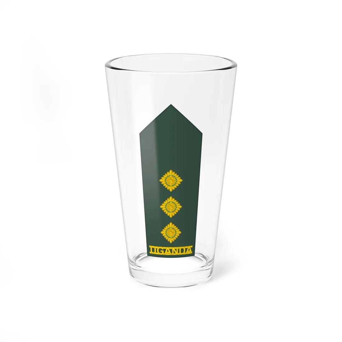 Uganda Army OF 2 (Uganda) (Military Rank) Pint Glass 16oz 16oz - Go Mug Yourself
