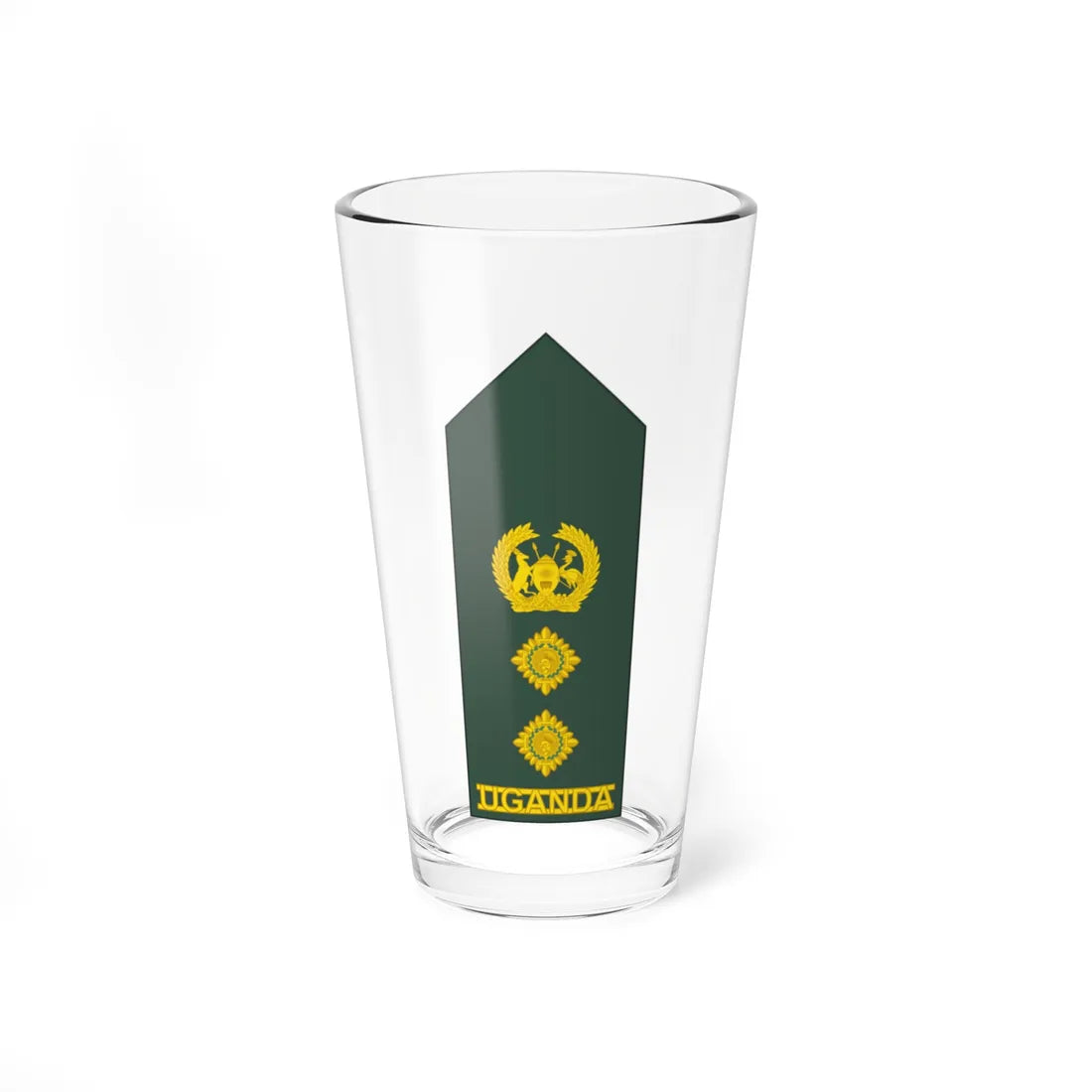 Uganda Army OF 5 (Uganda) (Military Rank) Pint Glass 16oz 16oz - Go Mug Yourself