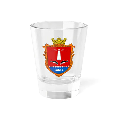 UHT Olenivka Chornomorskyi Crimea (Ukraine) (Coat of Arms) Shot Glass 1.5oz 1.5oz - Go Mug Yourself