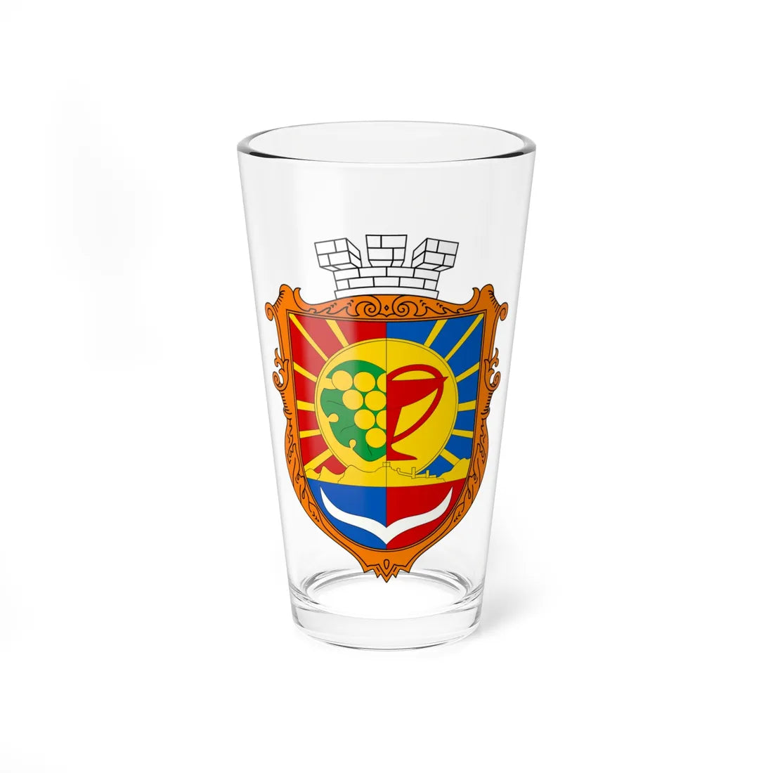 UHT Sudak (Ukraine) (Coat of Arms) Pint Glass 16oz 16oz - Go Mug Yourself