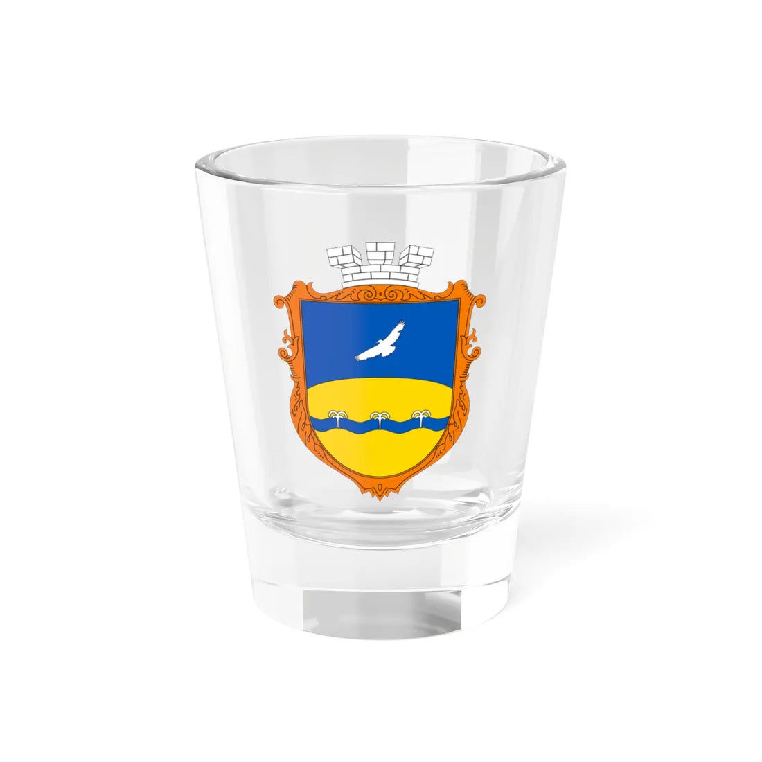 UHT Volnovkha (Ukraine) (Coat of Arms) Shot Glass 1.5oz 1.5oz - Go Mug Yourself