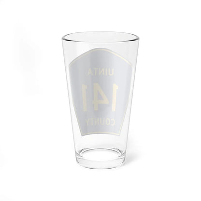 Uinta County Route 141 WY (Wyoming) (Road Sign) Pint Glass 16oz - Go Mug Yourself