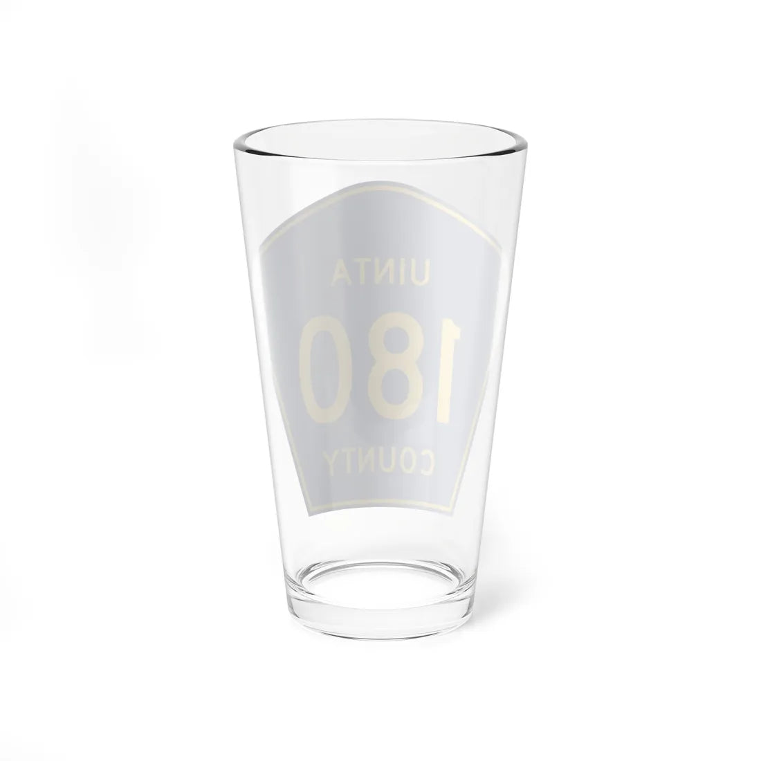 Uinta County Route 180 WY (Wyoming) (Road Sign) Pint Glass 16oz - Go Mug Yourself