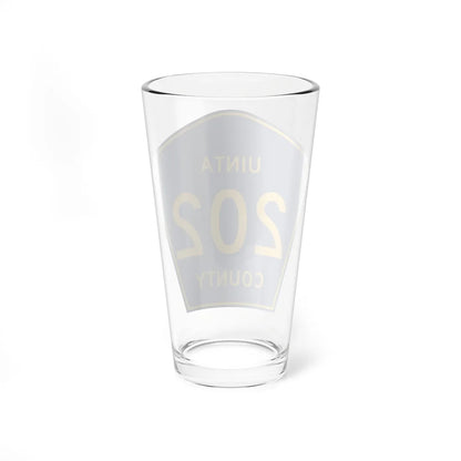 Uinta County Route 202 WY (Wyoming) (Road Sign) Pint Glass 16oz - Go Mug Yourself