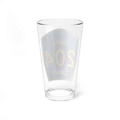 Uinta County Route 204 WY (Wyoming) (Road Sign) Pint Glass 16oz - Go Mug Yourself
