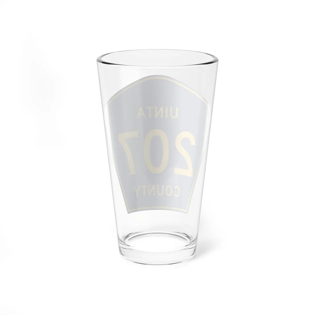Uinta County Route 207 WY (Wyoming) (Road Sign) Pint Glass 16oz - Go Mug Yourself