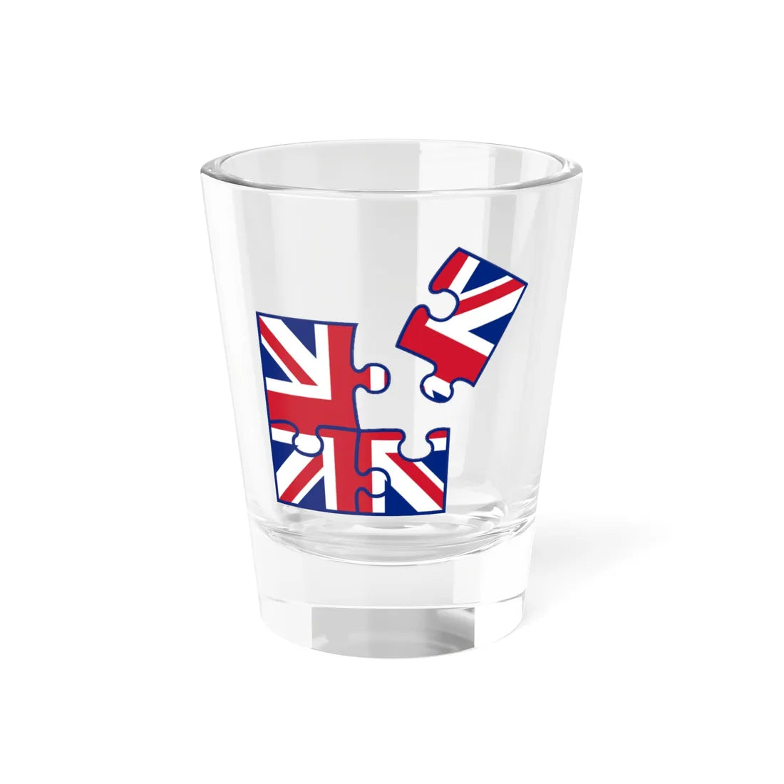UK flag jigsaw (United Kingdom) Shot Glass 1.5oz 1.5oz - Go Mug Yourself