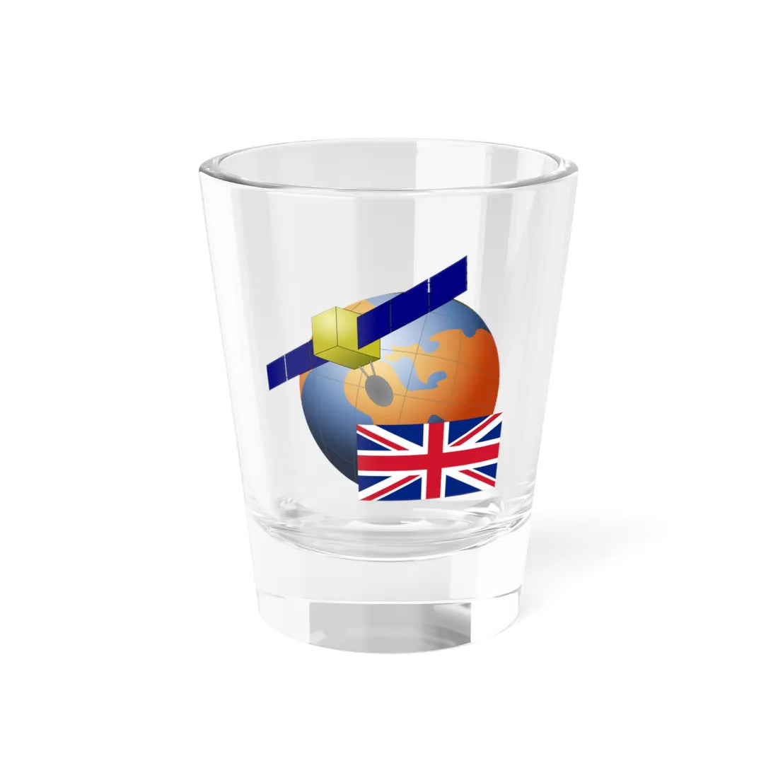 UK-Satellite (United Kingdom) Shot Glass 1.5oz 1.5oz - Go Mug Yourself