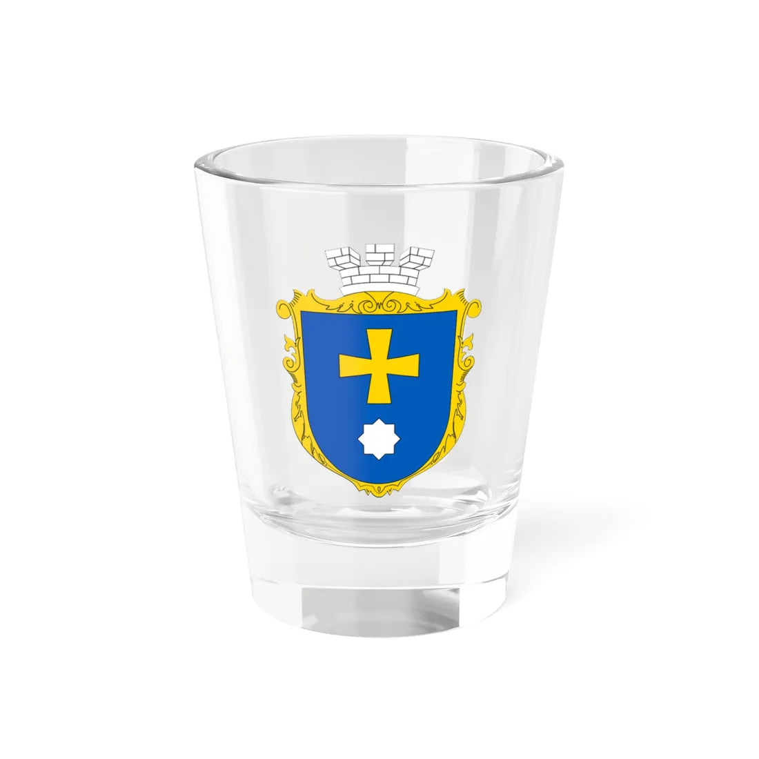 UKR COA of Myrhorod (Ukraine) (Coat of Arms) Shot Glass 1.5oz 1.5oz - Go Mug Yourself