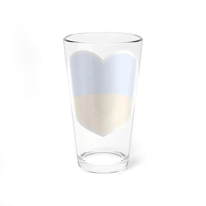 Ukraine 1917-1921 1991-1992 flag heart white (Ukraine) Pint Glass 16oz - Go Mug Yourself