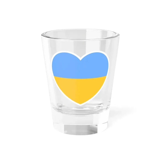 Ukraine 1917-1921 1991-1992 flag heart white (Ukraine) Shot Glass 1.5oz 1.5oz - Go Mug Yourself