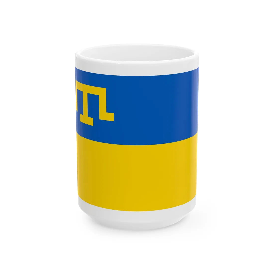 Ukraine and Crimean Tatar (Russia) White Coffee Mug 15oz - Go Mug Yourself