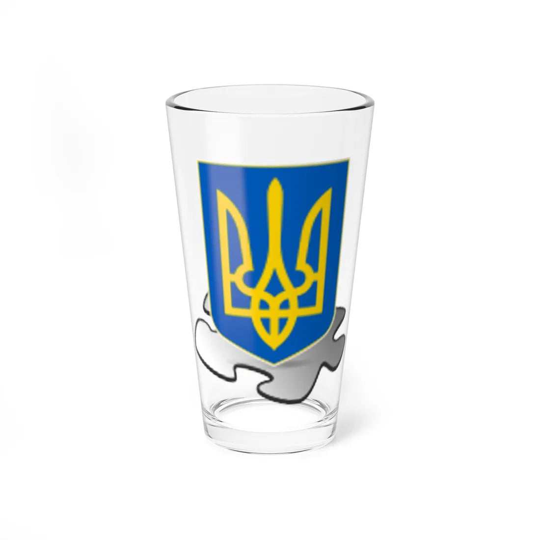 Ukraine COA template (Ukraine) (Coat of Arms) Pint Glass 16oz 16oz - Go Mug Yourself