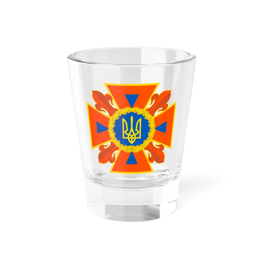 Емблема ДСНС України (Ukraine) (Coat of Arms) Shot Glass 1.5oz 1.5oz - Go Mug Yourself