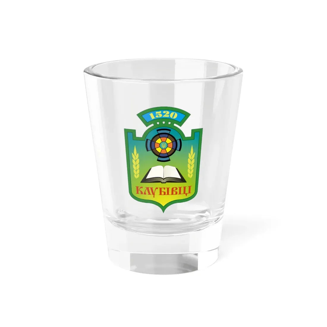 Герб Клубівці (Ukraine) (Coat of Arms) Shot Glass 1.5oz 1.5oz - Go Mug Yourself