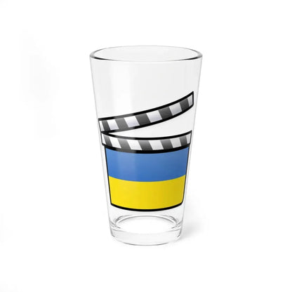 Ukraine film clapperboard (Ukraine) Pint Glass 16oz 16oz - Go Mug Yourself