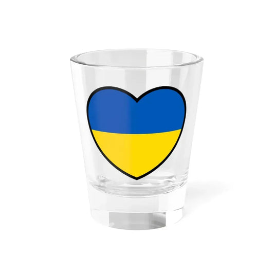 Ukraine flag heart (Ukraine) Shot Glass 1.5oz 1.5oz - Go Mug Yourself