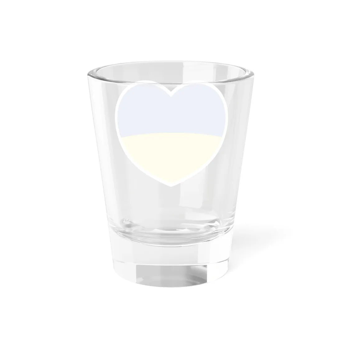Ukraine flag heart white (Ukraine) Shot Glass 1.5oz - Go Mug Yourself