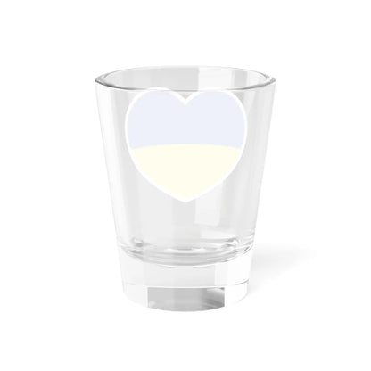 Ukraine flag heart white (Ukraine) Shot Glass 1.5oz - Go Mug Yourself