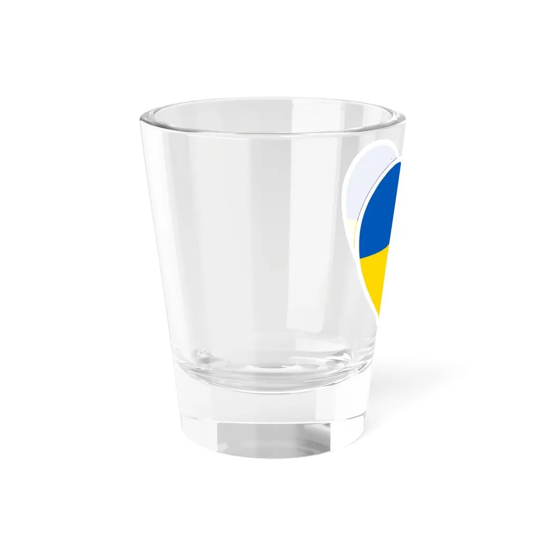 Ukraine flag heart white (Ukraine) Shot Glass 1.5oz - Go Mug Yourself