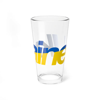 Ukraine name with flag colors - English (Ukraine) Pint Glass 16oz - Go Mug Yourself