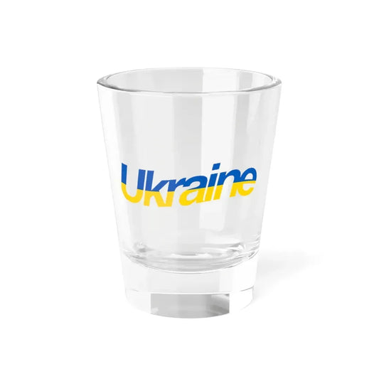 Ukraine name with flag colors - English - Warped (Ukraine) Shot Glass 1.5oz 1.5oz - Go Mug Yourself