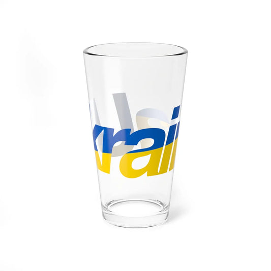 Ukraine name with flag colors - Polish (Ukraine) Pint Glass 16oz 16oz - Go Mug Yourself