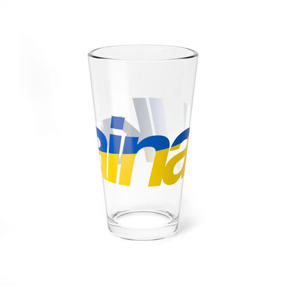 Ukraine name with flag colors - Polish (Ukraine) Pint Glass 16oz - Go Mug Yourself