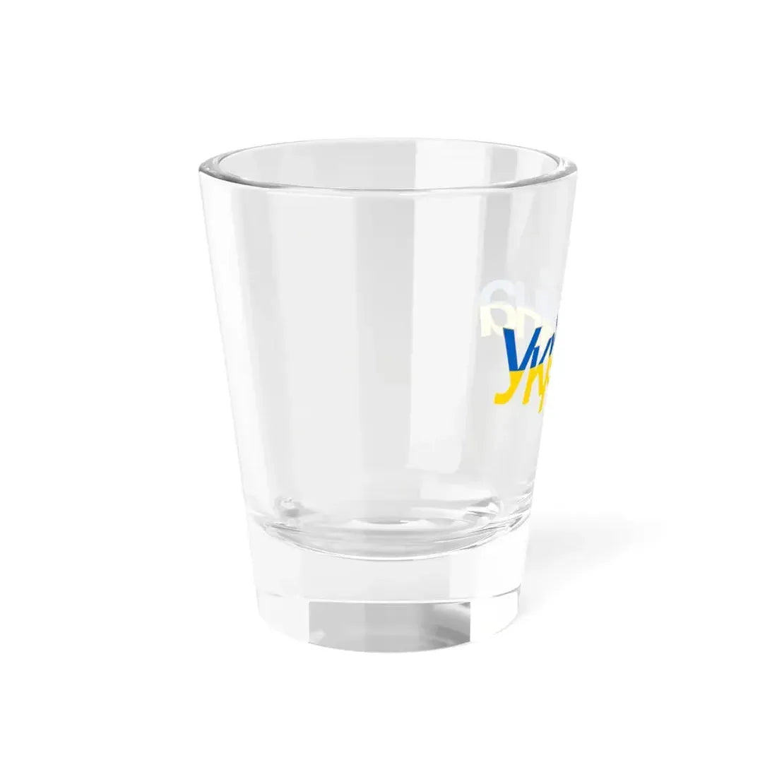 Ukraine name with flag colors - Ukrainian - Warped - Alt (Ukraine) Shot Glass 1.5oz - Go Mug Yourself