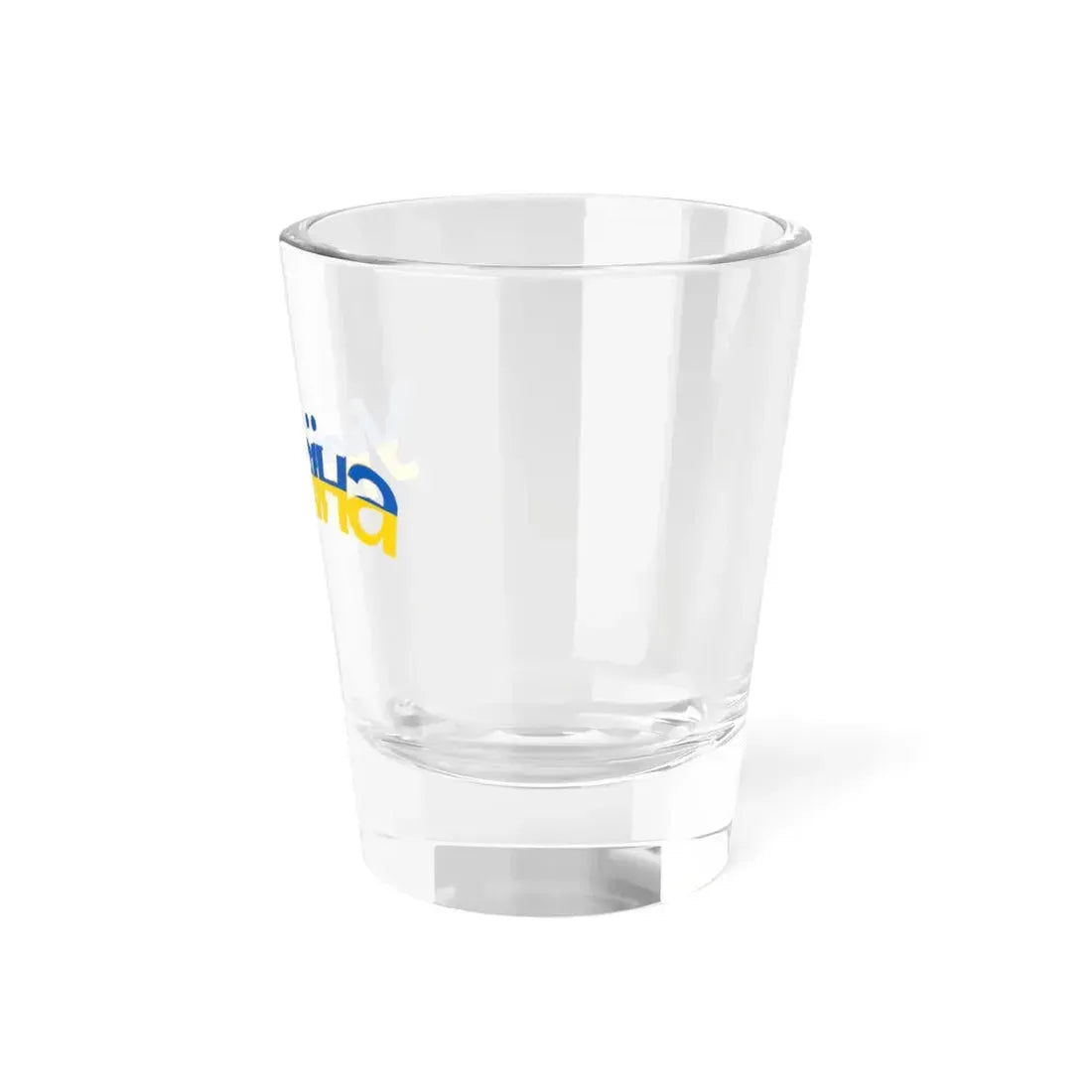 Ukraine name with flag colors - Ukrainian - Warped - Alt (Ukraine) Shot Glass 1.5oz - Go Mug Yourself