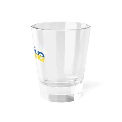 Ukraine name with flag colors - Ukrainian - Warped - Alt (Ukraine) Shot Glass 1.5oz - Go Mug Yourself