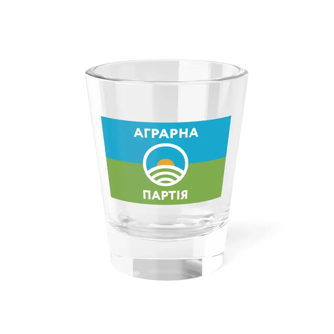 Прапор Аграрноі партіі (Ukraine) Shot Glass 1.5oz 1.5oz - Go Mug Yourself