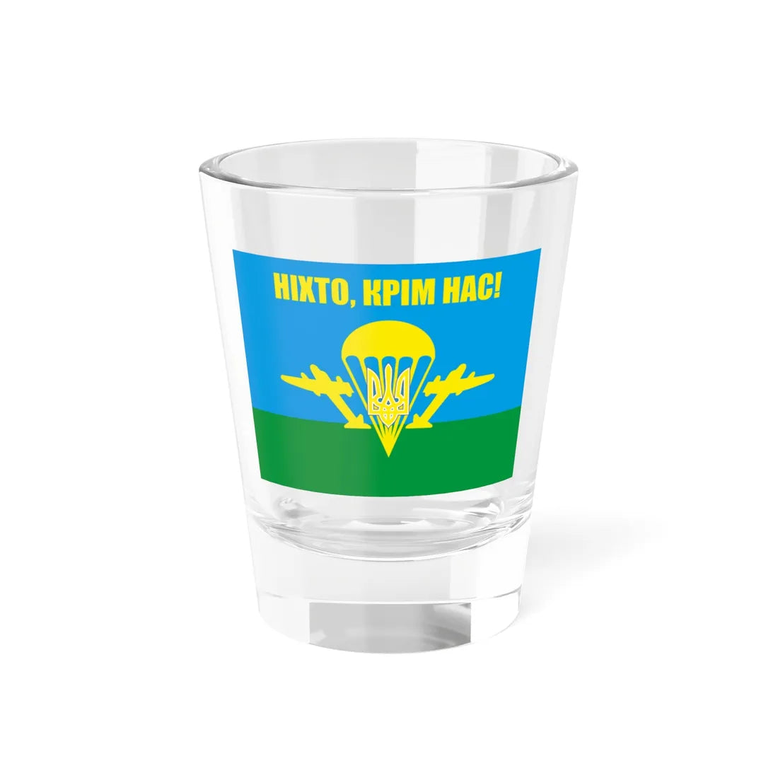 Ukrainian Airmobile Forces Flag (Ukraine) Shot Glass 1.5oz 1.5oz - Go Mug Yourself