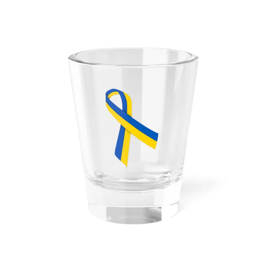 Ukrainian Blue-Yellow ribbon (Ukraine) Shot Glass 1.5oz - Go Mug Yourself