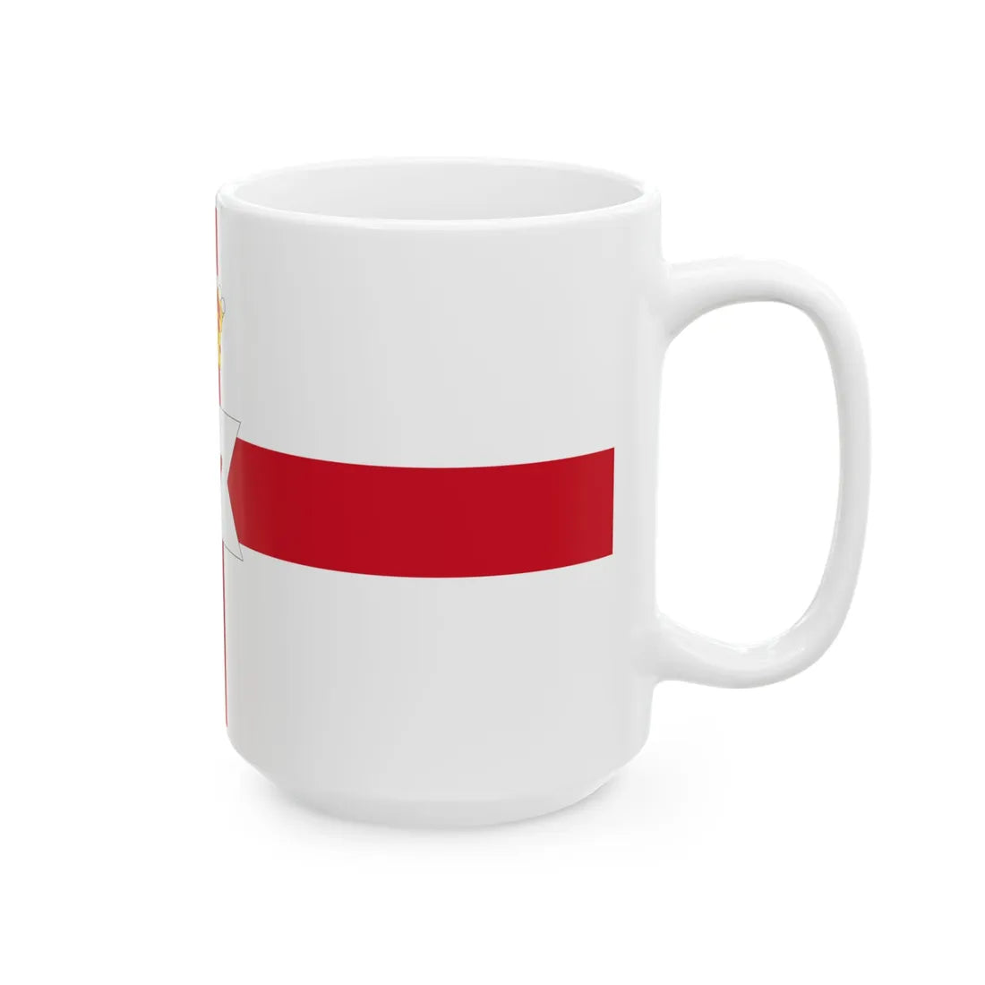 Ulster Banner Tudor Crown version with Union Jack (Ireland) White Coffee Mug - Go Mug Yourself