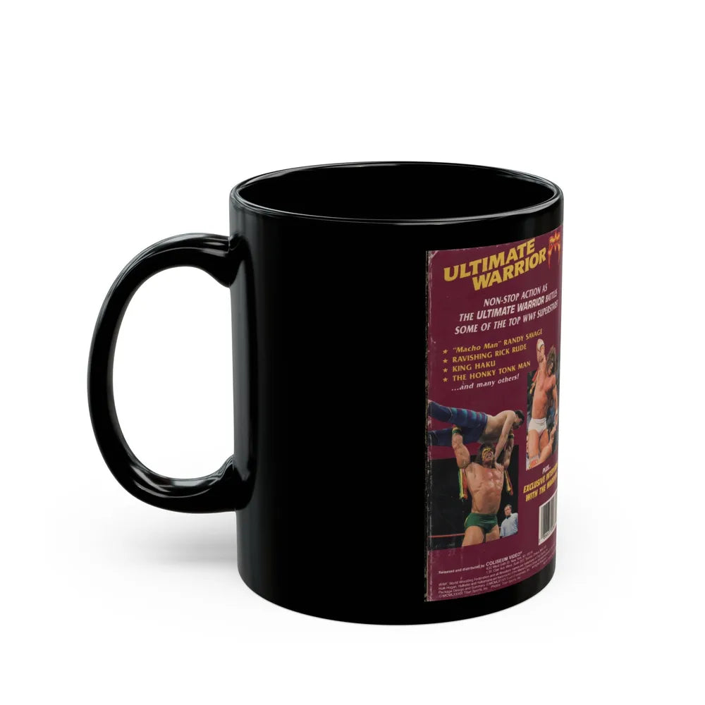 ULTIMATE WARRIOR WWF (VHS COVER) - Black Coffee Mug-Go Mug Yourself