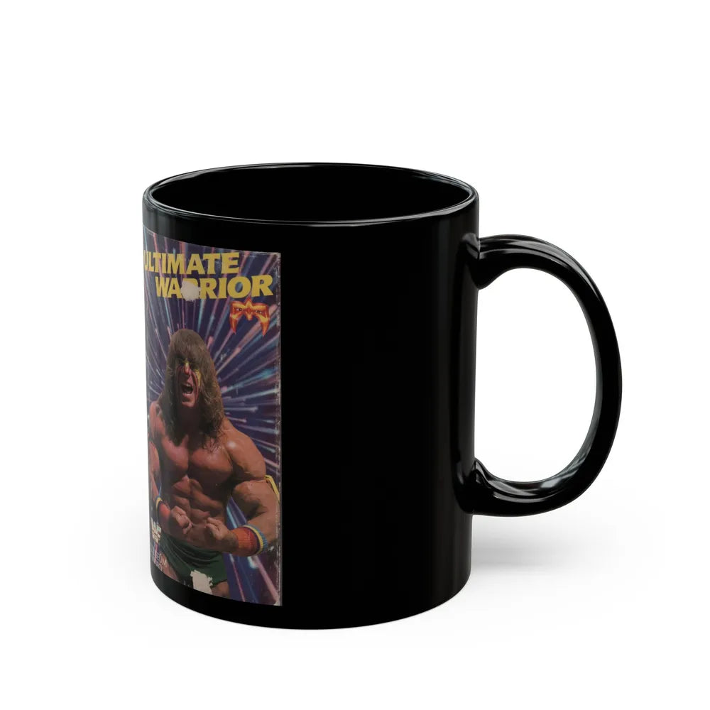 ULTIMATE WARRIOR WWF (VHS COVER) - Black Coffee Mug-Go Mug Yourself