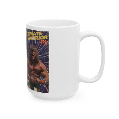 ULTIMATE WARRIOR WWF (VHS COVER) - White Coffee Mug-Go Mug Yourself