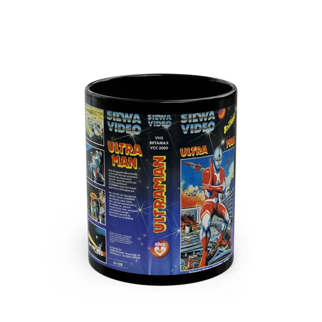 ULTRA MAN (VHS COVER) - Black Coffee Mug 11oz - Go Mug Yourself