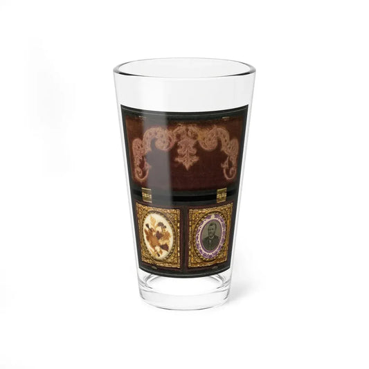 Ulysses S. Grant Of General Staff Regular Army Infantry Regiment; Dried Flowers In Frame On Left (U.S. Civil War) Pint Glass 16oz 16oz - Go Mug Yourself