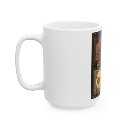 Ulysses S. Grant Of General Staff Regular Army Infantry Regiment; Dried Flowers In Frame On Left (U.S. Civil War) White Coffee Mug - Go Mug Yourself