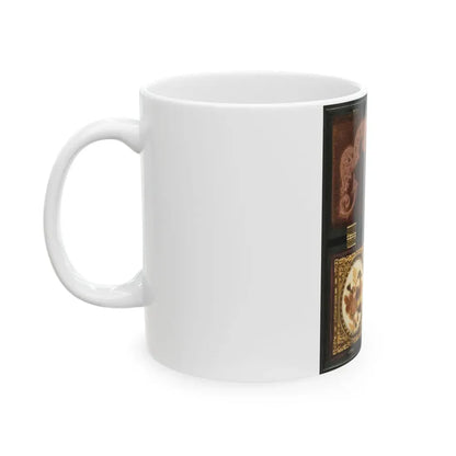 Ulysses S. Grant Of General Staff Regular Army Infantry Regiment; Dried Flowers In Frame On Left (U.S. Civil War) White Coffee Mug - Go Mug Yourself