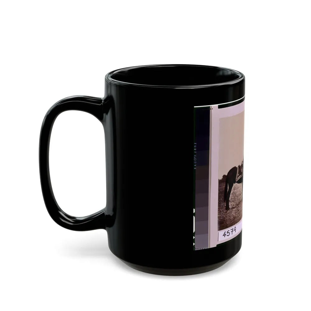 Ulysses S. Grant, Full-Length Portrait, Facing Left, Standing Alongside His War Horse, Cincinnati (U.S. Civil War) Black Coffee Mug-Go Mug Yourself