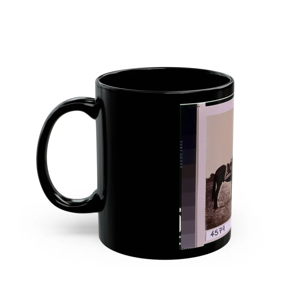 Ulysses S. Grant, Full-Length Portrait, Facing Left, Standing Alongside His War Horse, Cincinnati (U.S. Civil War) Black Coffee Mug-Go Mug Yourself