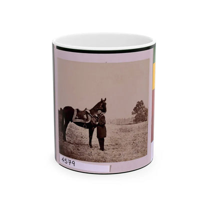 Ulysses S. Grant, Full-Length Portrait, Facing Left, Standing Alongside His War Horse, Cincinnati (U.S. Civil War) White Coffee Mug-11oz-Go Mug Yourself